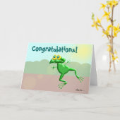 Glückwunsch-Frösche Karte (Gelbe Blume)