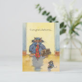 Glückwunsch... für den Großen Käse Postkarte (Stehend Vorderseite)