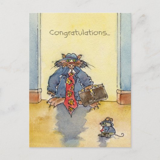 Glückwunsch... für den Großen Käse Postkarte (Vorderseite)