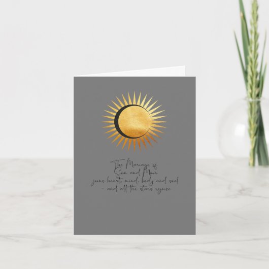 Glückwunsch für Hochzeiten - Sun und Moon Karte (Vorderseite)