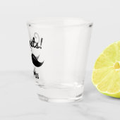 Glückwunsch für ihn Schnurrbart Schnapsglas (Rechts)