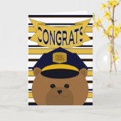 Glückwunsch für Polizist / Polizist Karte (Gelbe Blume)