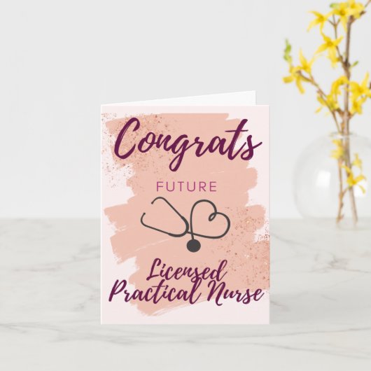 Glückwunsch Future LPN-Karte Karte (Gelbe Blume)