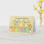 Glückwunsch-Geburt der Viererkabel-Gruß-Karte Karte (Gelbe Blume)