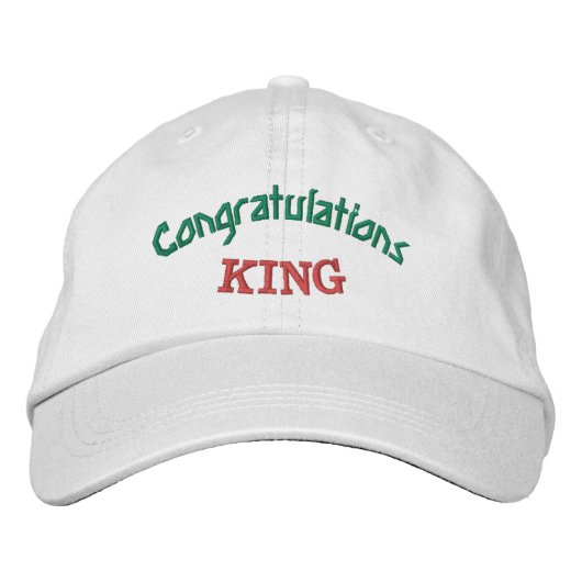 Glückwunsch gedruckt KING Custom-Hat Bestickte Baseballkappe (Vorderseite)
