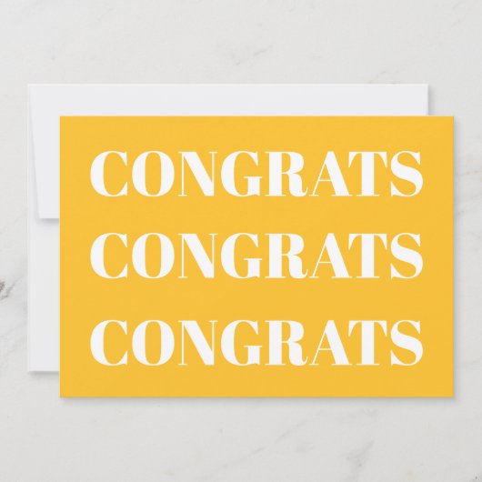 Glückwunsch Gelbgelbe weiße, moderne Karte (Vorderseite)