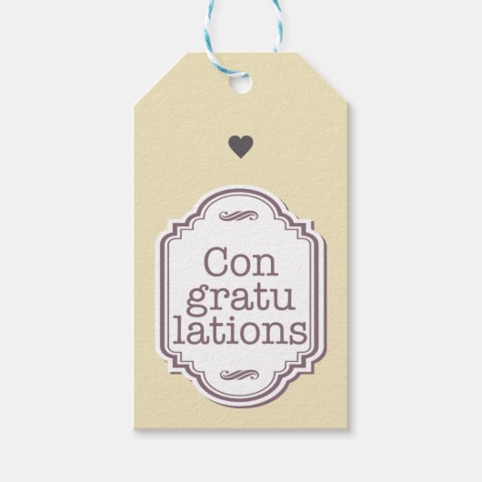 Glückwunsch Geschenkanhänger (Vorderseite)