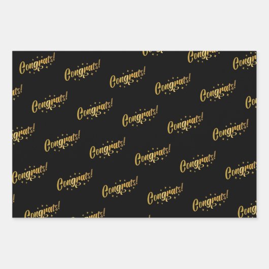 Glückwunsch Geschenkpapier Set (Vorderseite)