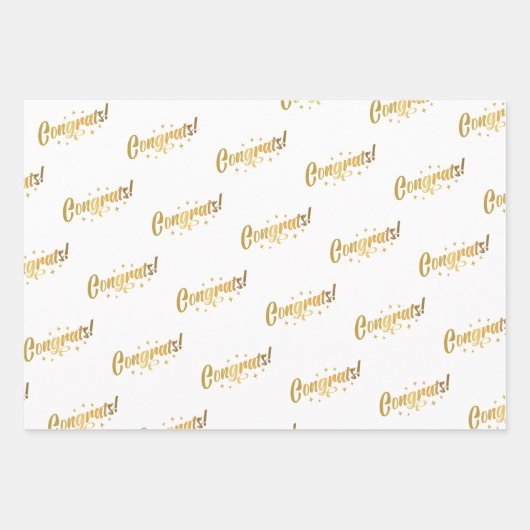 Glückwunsch Geschenkpapier Set (Vorderseite)