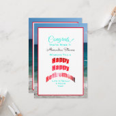 Glückwunsch glücklicher Bediensteter des Versorgun Karte (Vorderseite/Rückseite Beispiel)