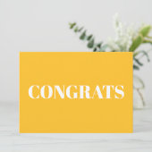 Glückwunsch, Glückwunsch goldgelbe weiße Karte (Stehend Vorderseite)