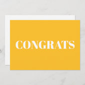 Glückwunsch, Glückwunsch goldgelbe weiße Karte (Vorne/Hinten)