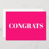 Glückwunsch, Glückwünsche, rosa Fuchsienkarte (Vorne/Hinten)