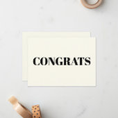 Glückwunsch, Glückwünsche, schwarzes Elfenbein, mo Mitteilungskarte (Vorderseite/Rückseite Beispiel)