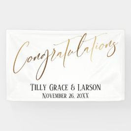 Glückwunsch Gold Handwriting Typografie Banner