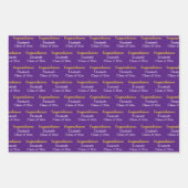 Glückwunsch Gold Lila Klasse von 20xx Name Geschenkpapier Set (Vorderseite 3)