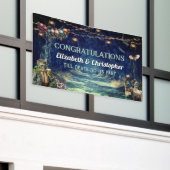 Glückwunsch Gothic Halloween Hochzeit Banner (Äußeres Gebäude)