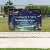 Glückwunsch Gothic Halloween Hochzeit Banner (Insitu)