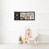 GLÜCKWUNSCH GRAD 12 Foto Collage Gold Cap Banner (Insitu)