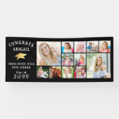 GLÜCKWUNSCH GRAD 12 Foto Collage Gold Cap Banner (Horizontal)
