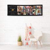 GLÜCKWUNSCH GRAD 18 Foto Collage Gold Cap Banner (Insitu)