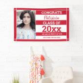 Glückwunsch Grad 2020 Foto Abschluss Red White Banner (Insitu)