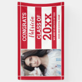 Glückwunsch Grad 2020 Foto Abschluss Red White Banner (Vertikal)