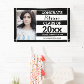 Glückwunsch Grad 2022 Foto Abschluss Schwarz-weiß Banner (Insitu)