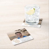 Glückwunsch Grad 2023 Rechteckiger Pappuntersetzer (Vor Ort)