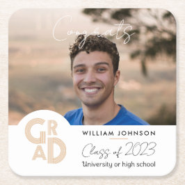 Glückwunsch Grad 2023 Rechteckiger Pappuntersetzer