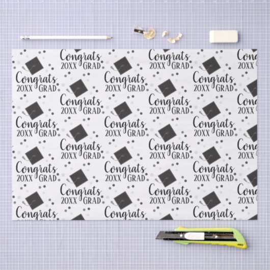 Glückwunsch Grad 2024 Packpapier Seidenpapier (Handwerk)