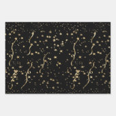 Glückwunsch Grad 2024 Schwarz-Gold-Umschlagpapier Geschenkpapier Set (Vorderseite 2)