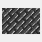 Glückwunsch Grad 2024 Schwarz-Silber-Umschlagpapie Geschenkpapier Set (Vorderseite 3)