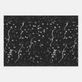 Glückwunsch Grad 2024 Schwarz-Silber-Umschlagpapie Geschenkpapier Set (Vorderseite 2)