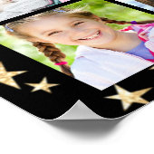 Glückwunsch Grad 27 Foto Collage Gold Foil Schwarz Poster (Ecke)