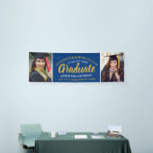 Glückwunsch Grad 2 Foto Blau und Gold Abschluss Banner (Messeveranstaltung)