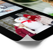 GLÜCKWUNSCH GRAD 35 Fotocollage Schwarz Poster (Ecke)