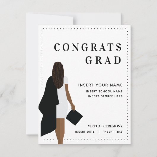 Glückwunsch Grad Abschluss Ankündigung (Vorderseite)