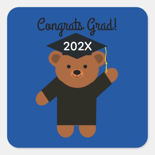Glückwunsch Grad! Abschluss Bear #2 Stickers (Vorderseite)