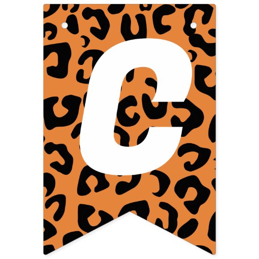 Glückwunsch Grad! Abschluss Leopard Wimpelkette (Zweite Fahne)