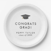 Glückwunsch Grad Abschluss Pappteller (Vorderseite)