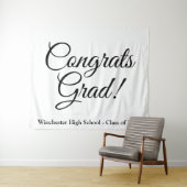 Glückwunsch Grad Abschluss Wandteppich (Beispiel (Horizontal))