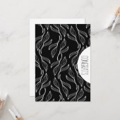 Glückwunsch Grad Abstrakte Monochrome-Blätter Karte (Vorderseite/Rückseite Beispiel)