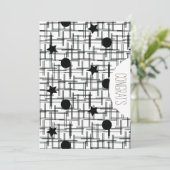 Glückwunsch Grad Abstrakte Monochrome Sterne Karte (Stehend Vorderseite)