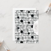 Glückwunsch Grad Abstrakte Monochrome Sterne Karte (Vorderseite/Rückseite Beispiel)