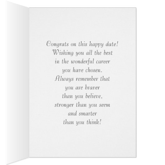 Glückwunsch Grad. Benutzerdefinierte florale Muste (Innen (Rechts))