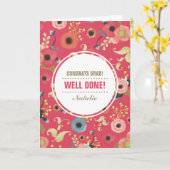 Glückwunsch Grad. Benutzerdefinierte florale Muste Karte (Gelbe Blume)