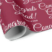 Glückwunsch grad benutzerdefinierte Jahrgangsschri Geschenkpapier (Rolleneckpunkt)