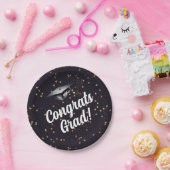 Glückwunsch Grad Blue Gold Confetti Graduation Par Pappteller (Party)