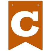 Glückwunsch Grad Burnt Orange und White Wimpelkette (Zweite Fahne)